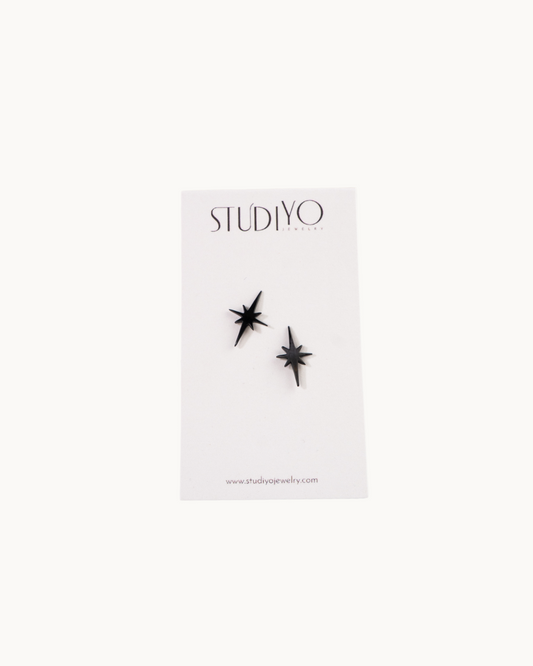 Starburst Studs Black by Studiyo Jewelry