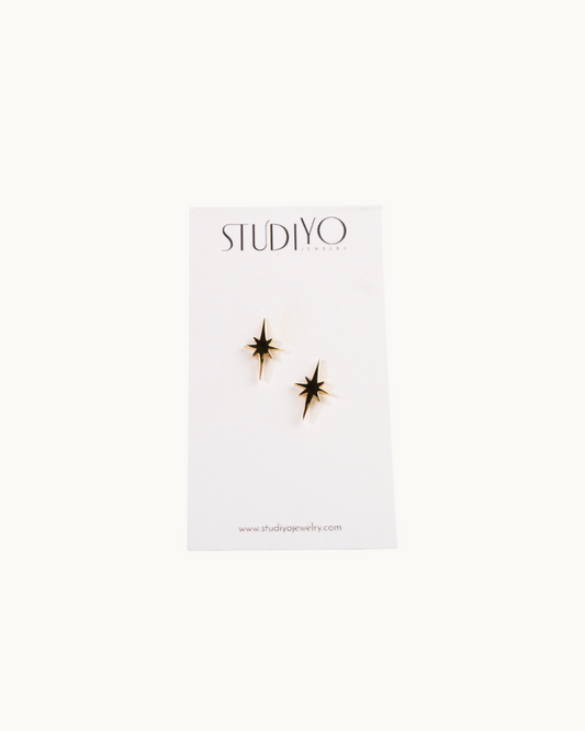 Starburst Studs Gold by Studiyo Jewelry