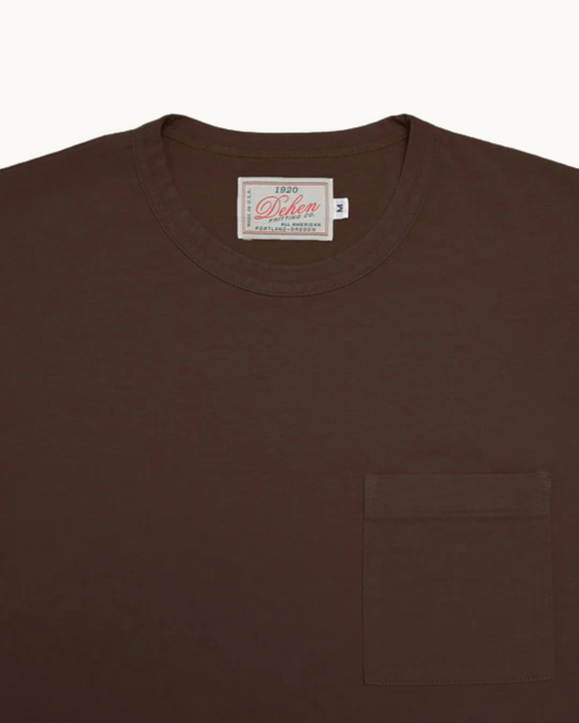 Single Pocket Tee - Brown by Dehen 1920
