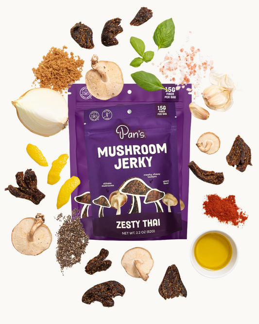 Zesty Thai Mushroom Jerky by Pan's Mushroom Jerky