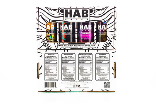 2oz Mixed 4-pack Box by HAB Sauce