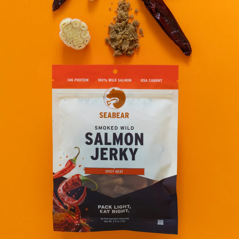 Spicy Heat Smoked King Salmon Jerky by SeaBear