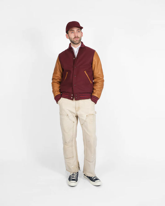 Varsity Jacket - Burgundy/Navy & Scarlet/Rust by Dehen 1920