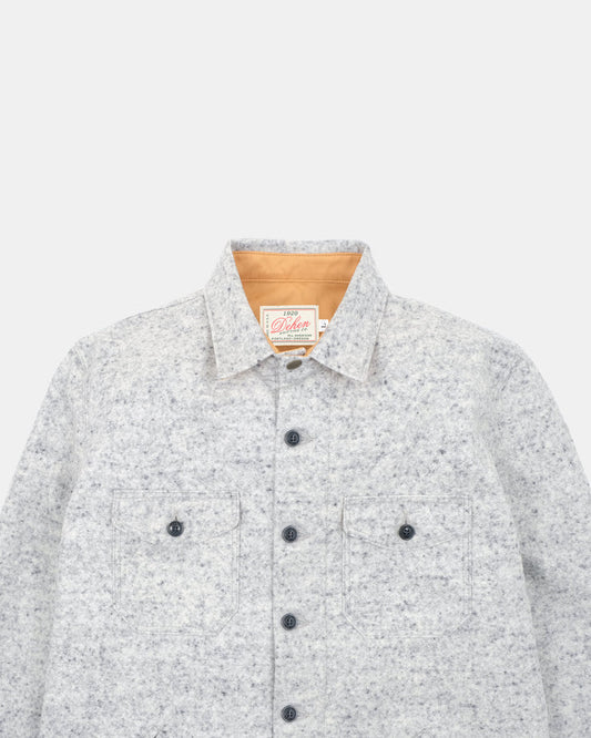 Crissman Overshirt - Natural & Navy Heather by Dehen 1920