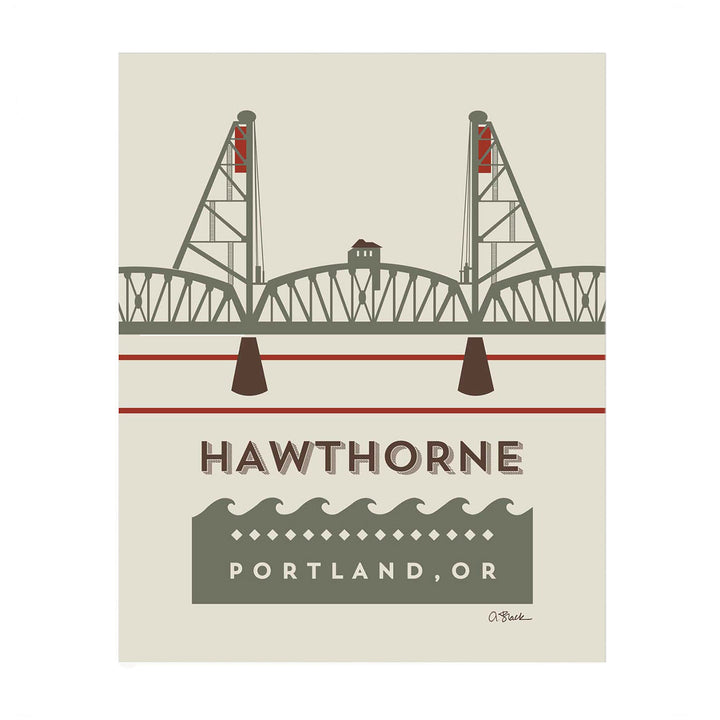 Hawthorne Bridge Print by April Black