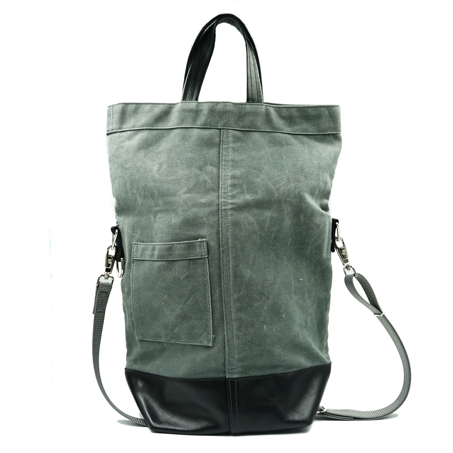 Upright Bag Grey Waxed Canvas Chester Wallace