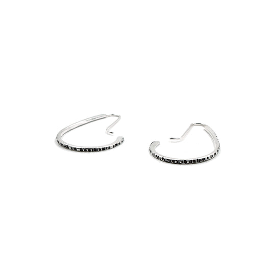 Jules Hoops in Silver by Julie Cooper Designs XS