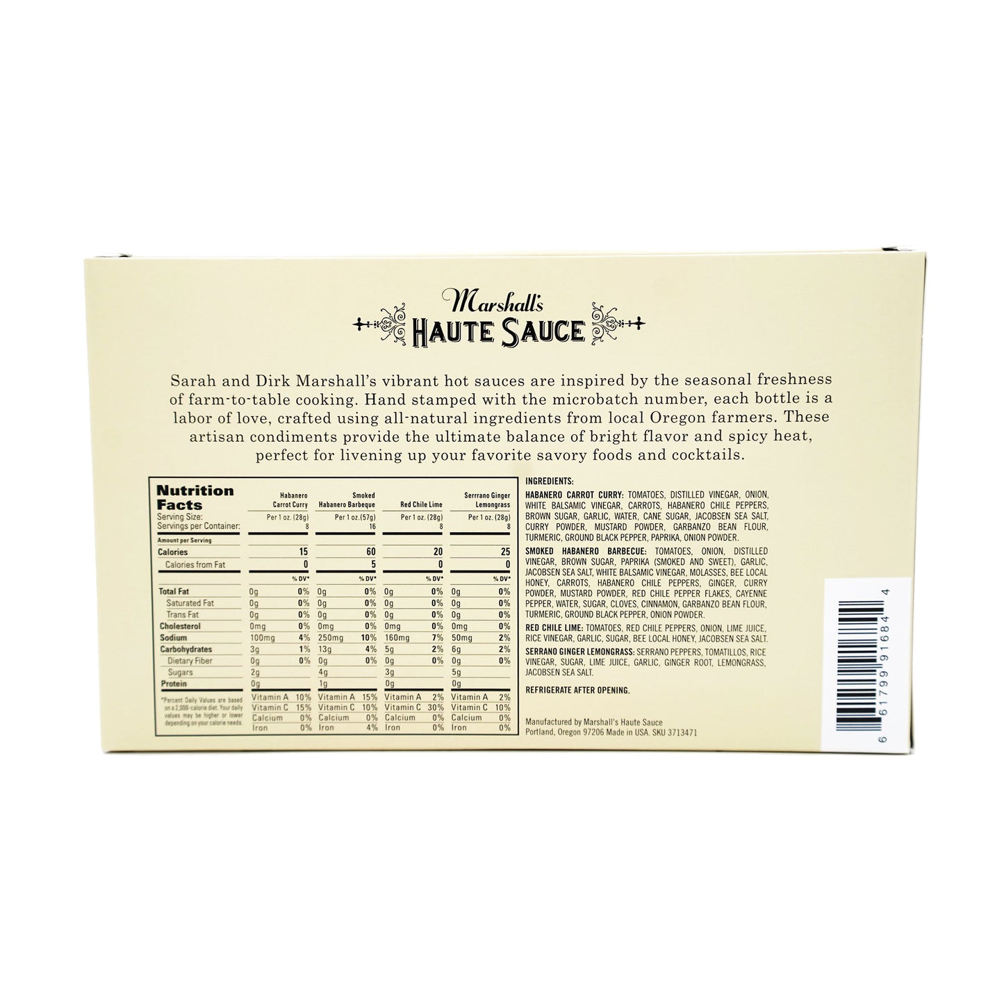 Hot Sauce Sampler Pack by Marshall's Haute Sauce