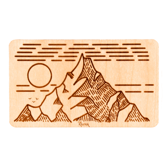 Touch the Sky Wood Sticker by Rustek