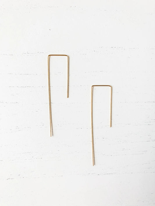 Brass Geometric Rectangle Hooks by Stoll & Heart