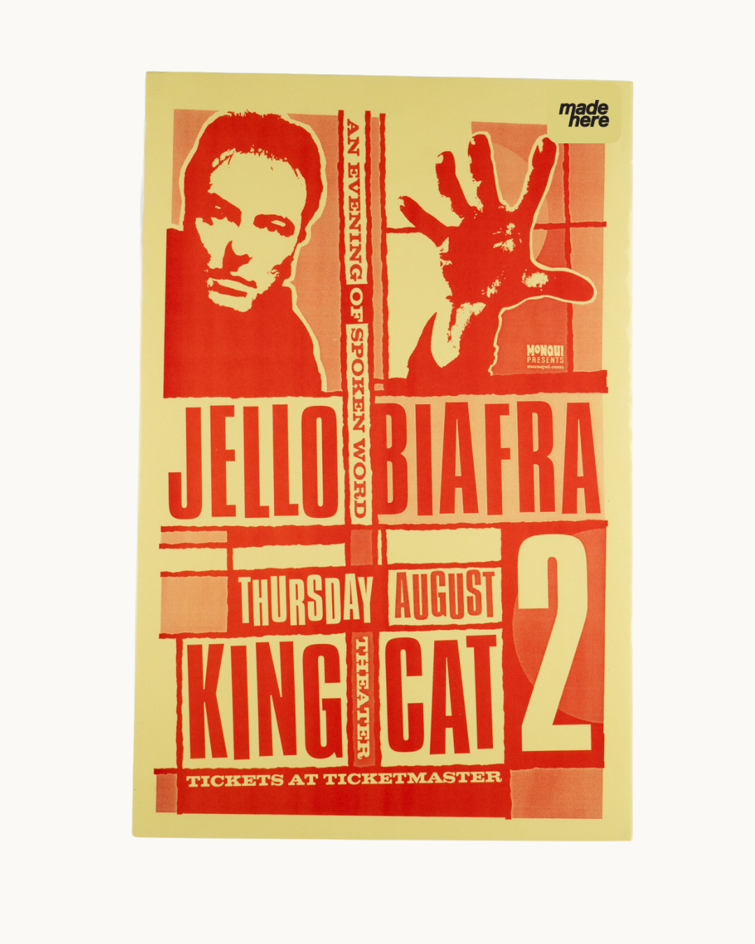 Jello Biafra at King Cat Theater Poster by Keeping it Reel