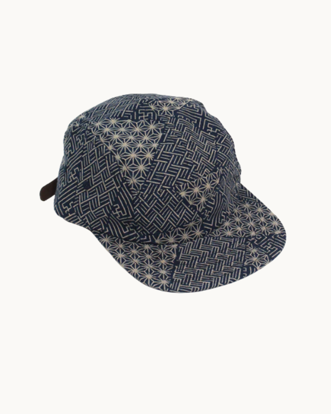 Indigo Small Multi Pattern 5-Panel Hat by Kiriko