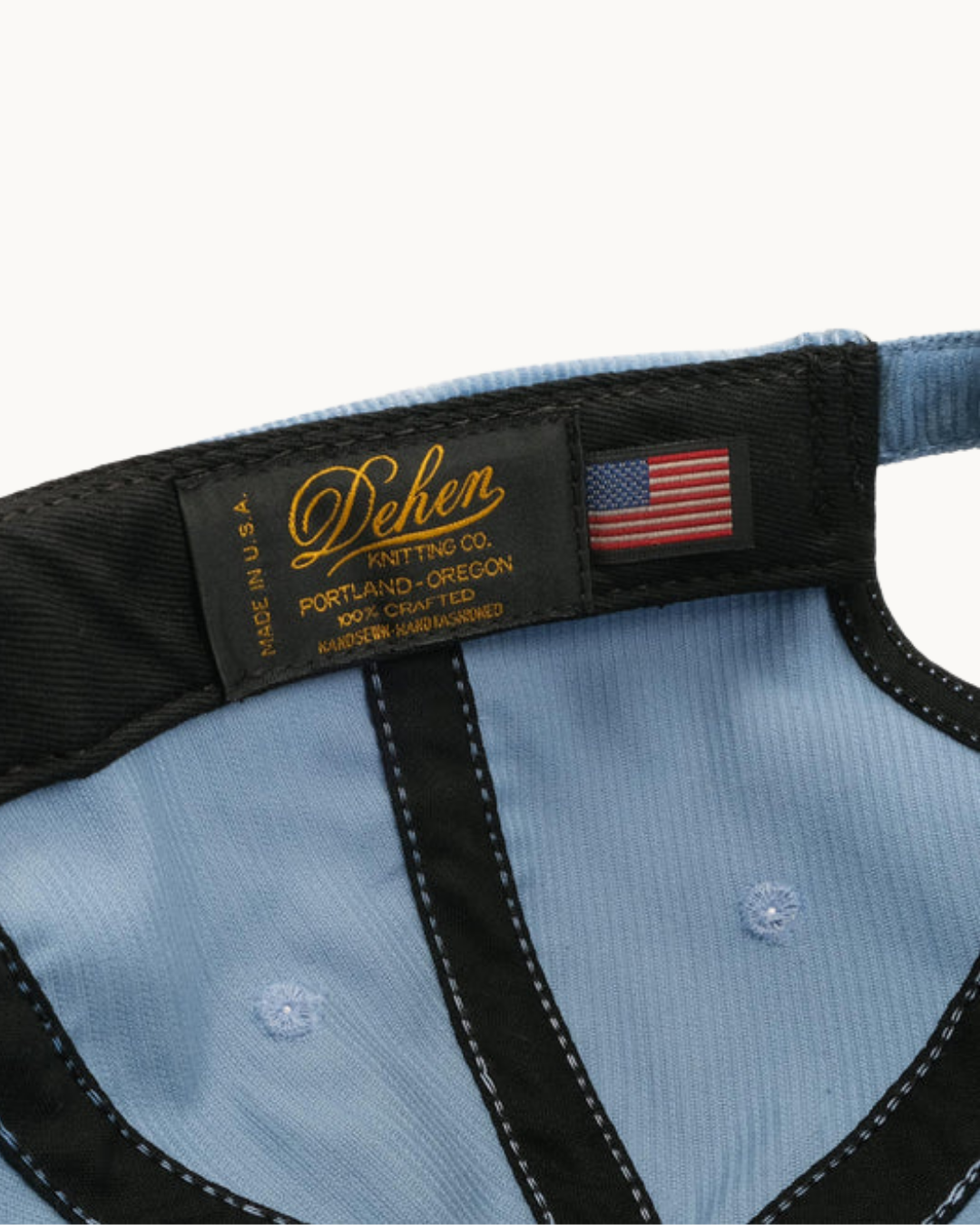 Baseball Hat - Dusty Blue 14 Wale Corduroy by Dehen 1920
