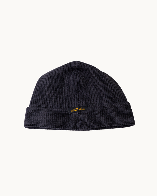 Wool Knit Watch Cap - Dark Navy by Dehen 1920