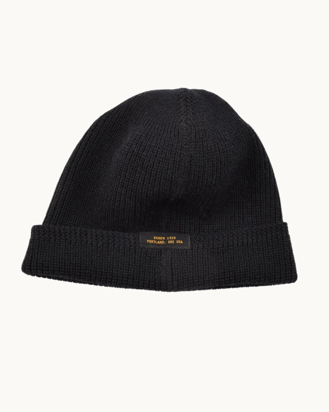 Wool Knit Watch Cap - Black by Dehen 1920