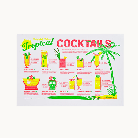 Tropical Cocktails Print by 33 Books Co.