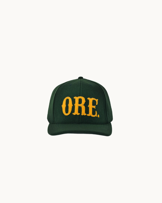 Wool Baseball Hat - ORE Green/Gold by Dehen 1920