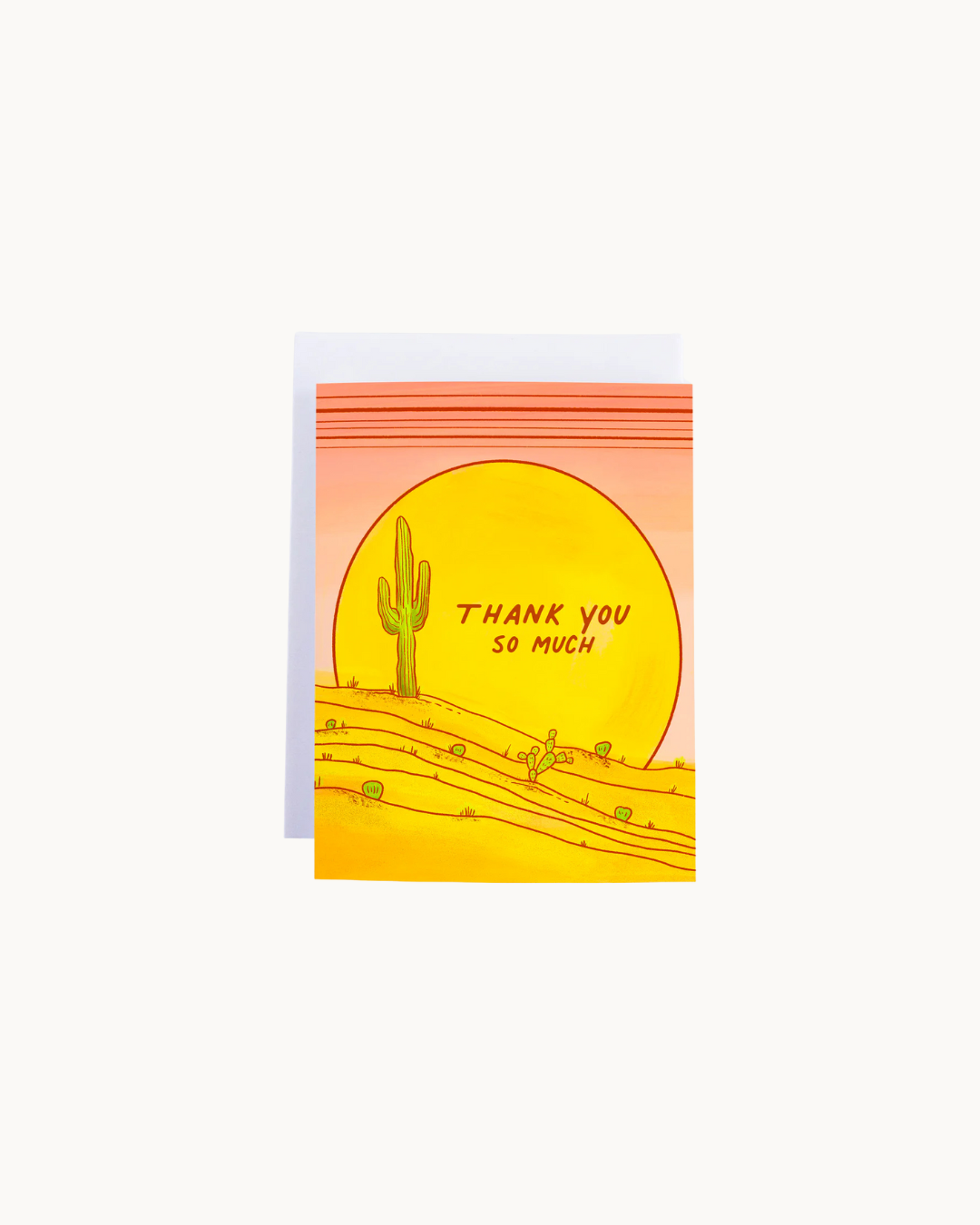 Saguaro Sunset Thank You Card by Heirloom Design Co.