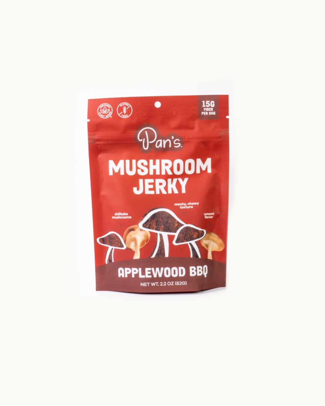 Applewood BBQ Mushroom Jerky by Pan's Mushroom Jerky