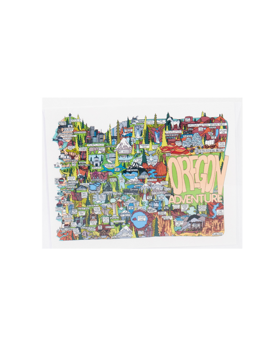 Oregon Adventure Card by Land of the Lost Girl