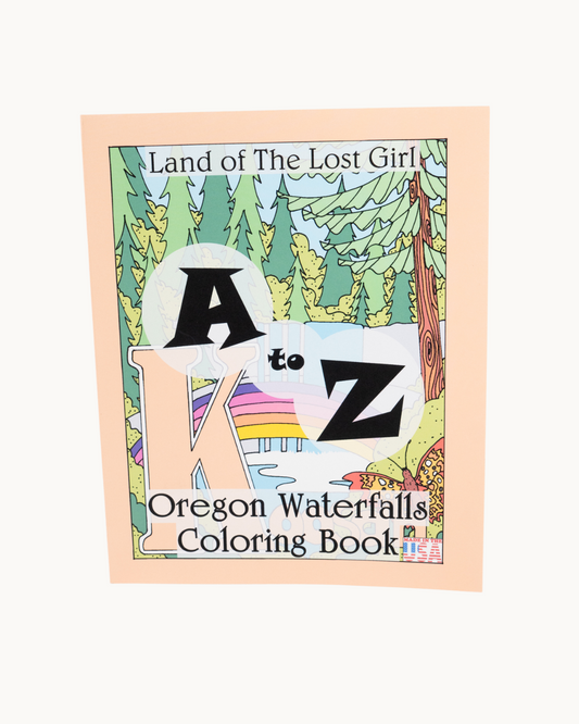 A to Z Oregon Waterfalls Coloring Book by Land of the Lost Girl