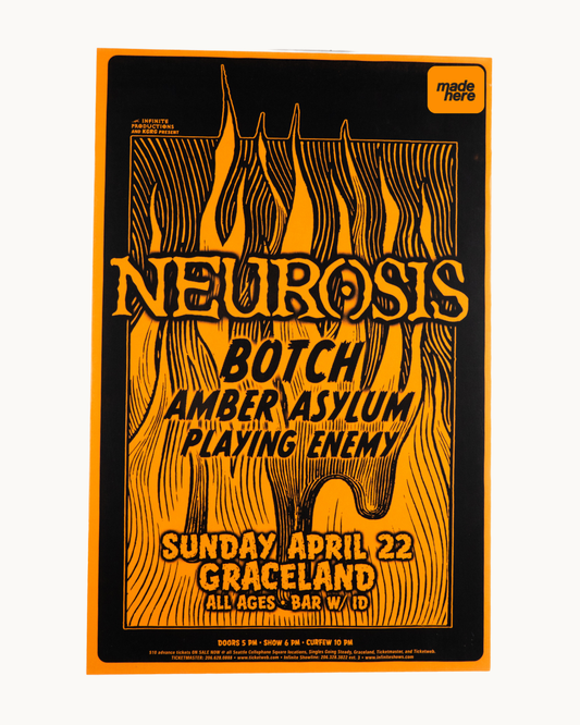 Neurosis at Graceland Theater (Orange) Poster by Keeping it Reel