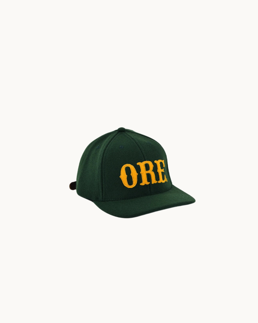 Wool Baseball Hat - ORE Green/Gold by Dehen 1920