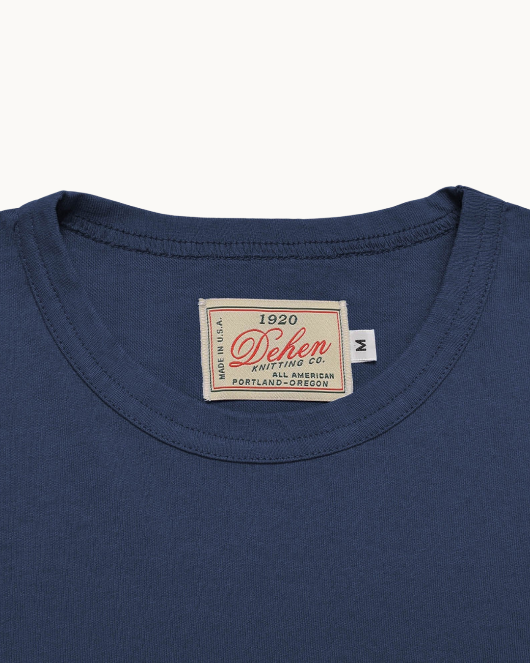 Single Pocket Tee - Navy by Dehen 1920