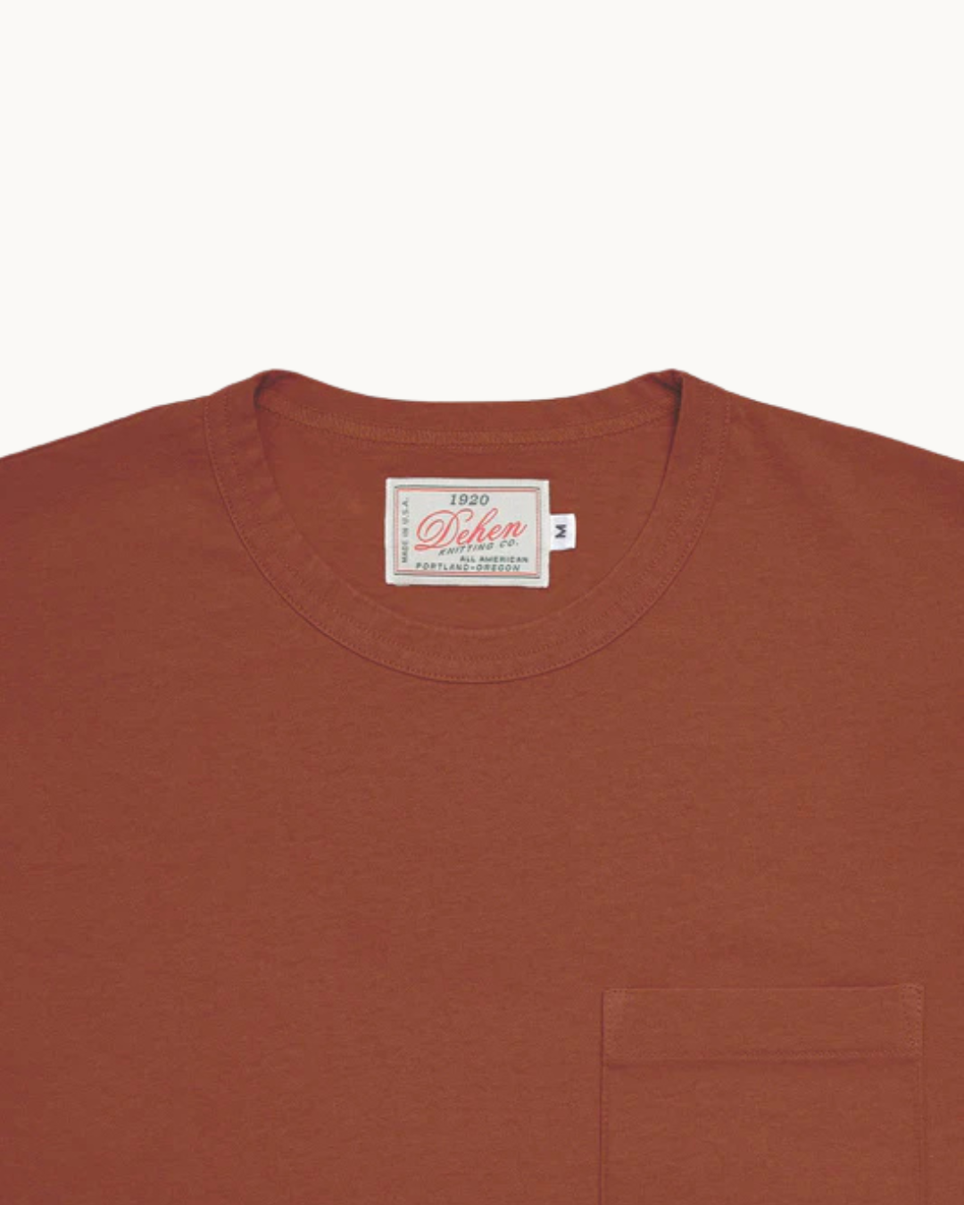 Single Pocket Tee - Burnt Orange by Dehen 1920