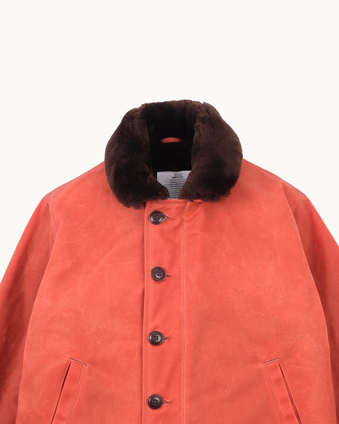 N-1 Deck Jacket Burnt Orange/Chocolate by Dehen 1920