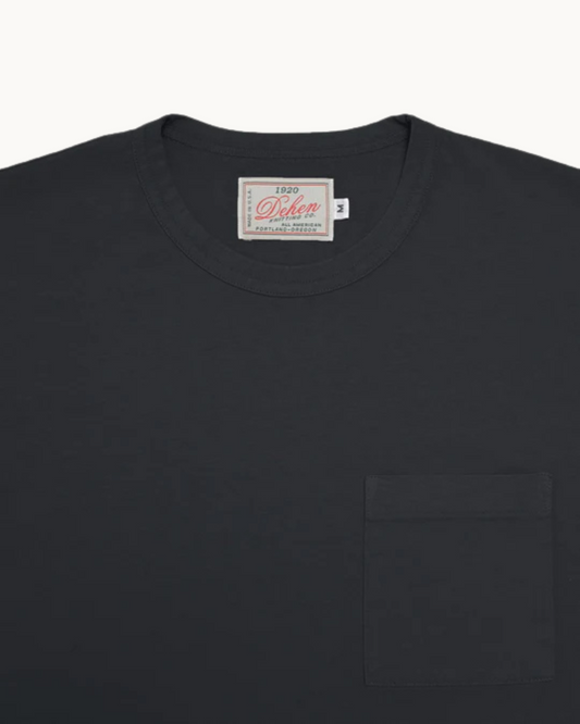 Single Pocket Tee - Dark Charcoal by Dehen 1920