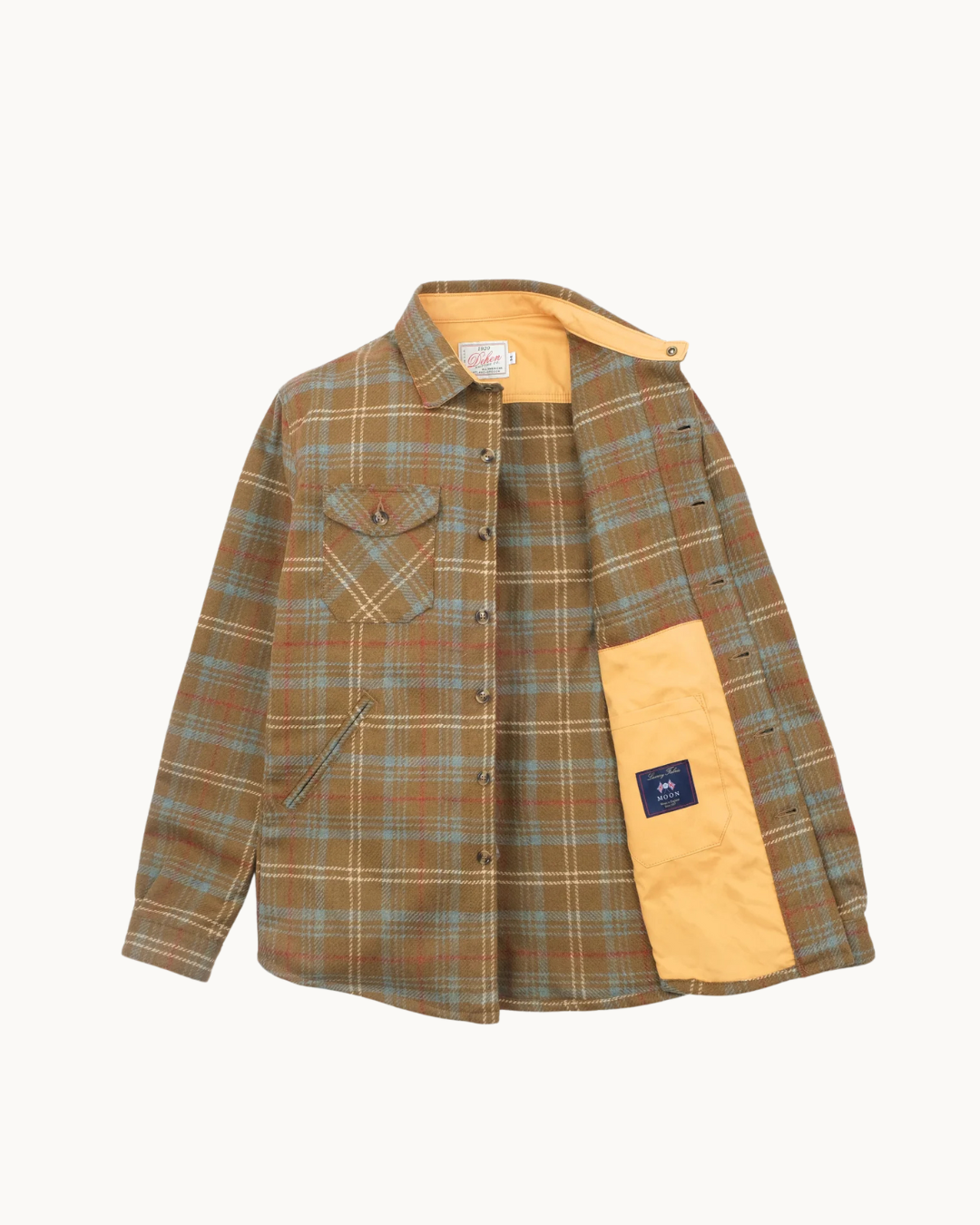 Crissman Overshirt - Tan Chisolm Plaid by Dehen 1920