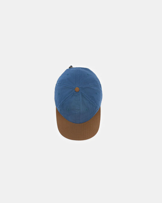 2-Tone Baseball Hat - Mock Blue/Nicotine Dry Wax Cotton by Dehen 1920