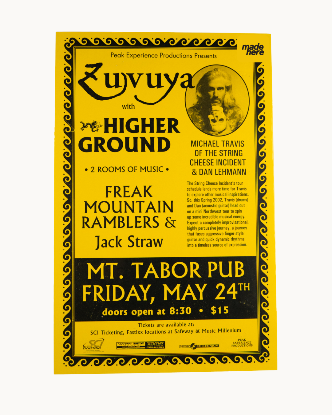 Zuvuya at Mt. Tabor Pub Poster by Keeping it Reel