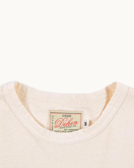 Single Pocket Tee - Natural by Dehen 1920
