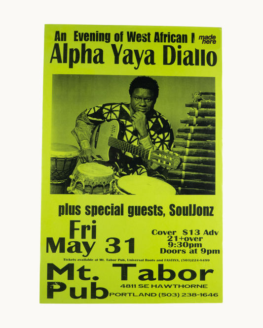 Alpha Yaya Diallo at Mt Tabor Pub Poster by Keeping it Reel