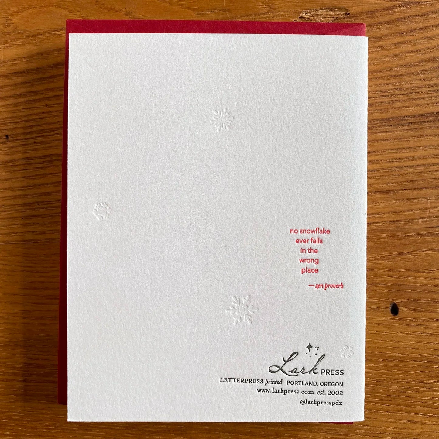 Zen Proverb (holiday) Card by Lark Press