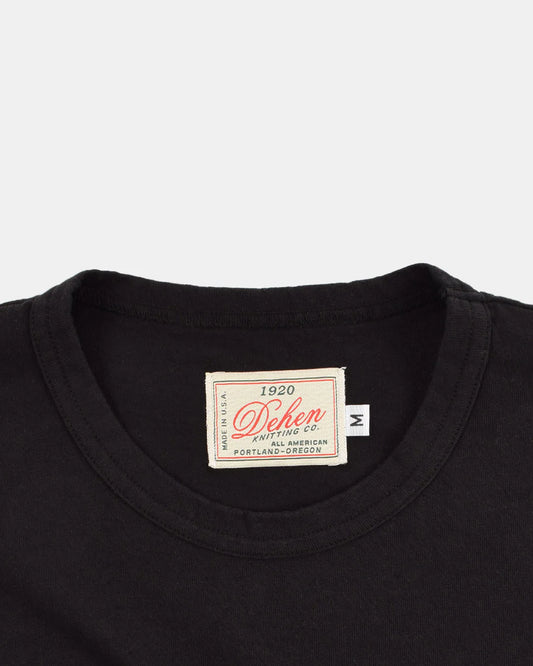 Vintage Script Tee - Black by Dehen 1920