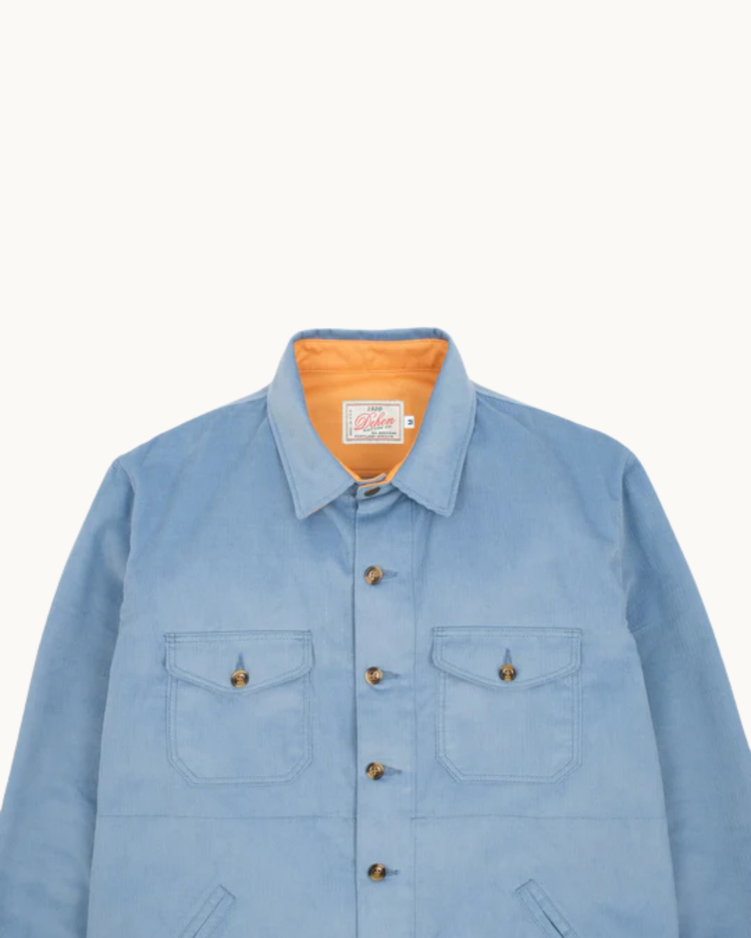 Crissman Overshirt - Dusty Blue 14 Wale Corduroy by Dehen 1920