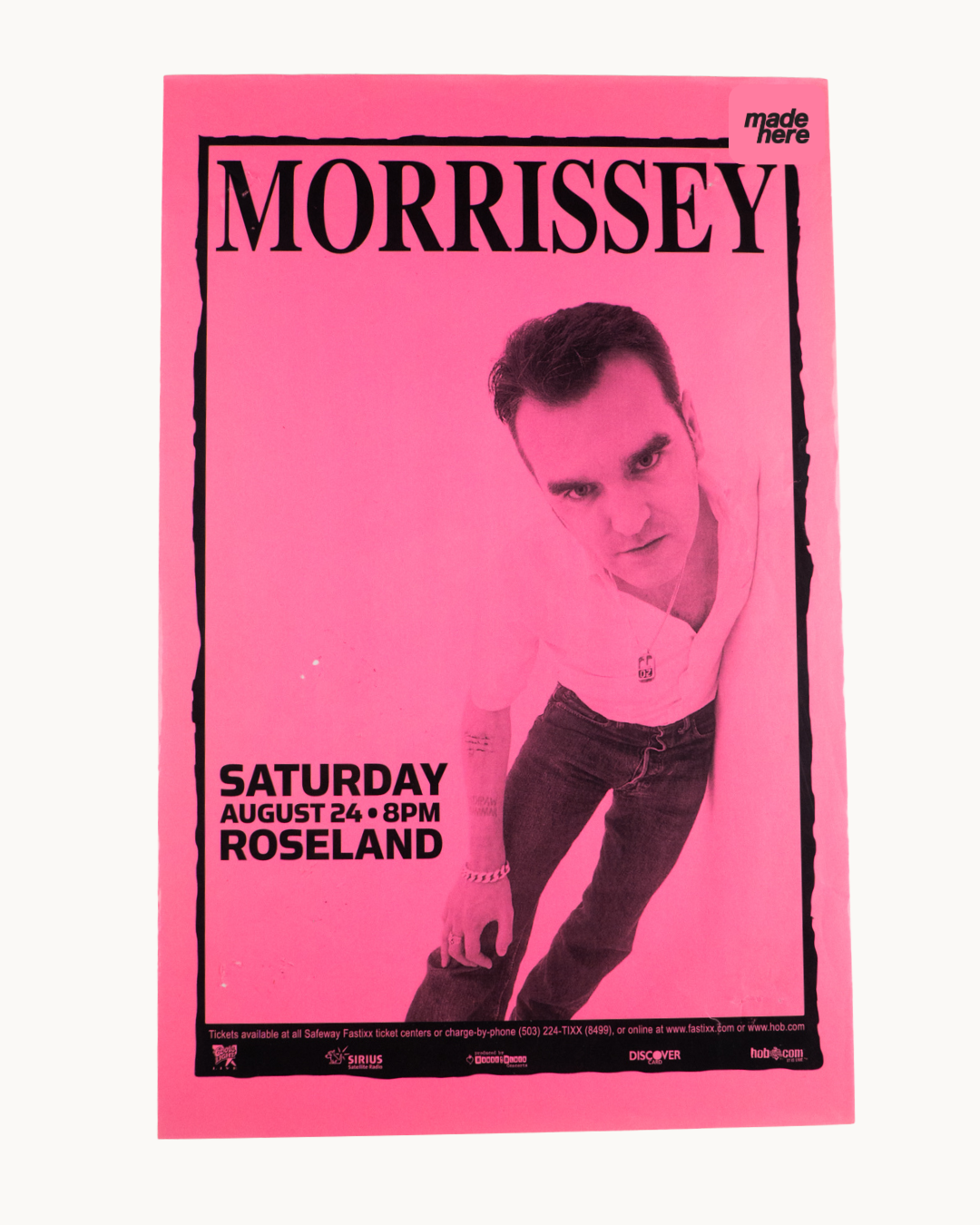 Morrissey at Roseland Theater Poster by Keeping it Reel