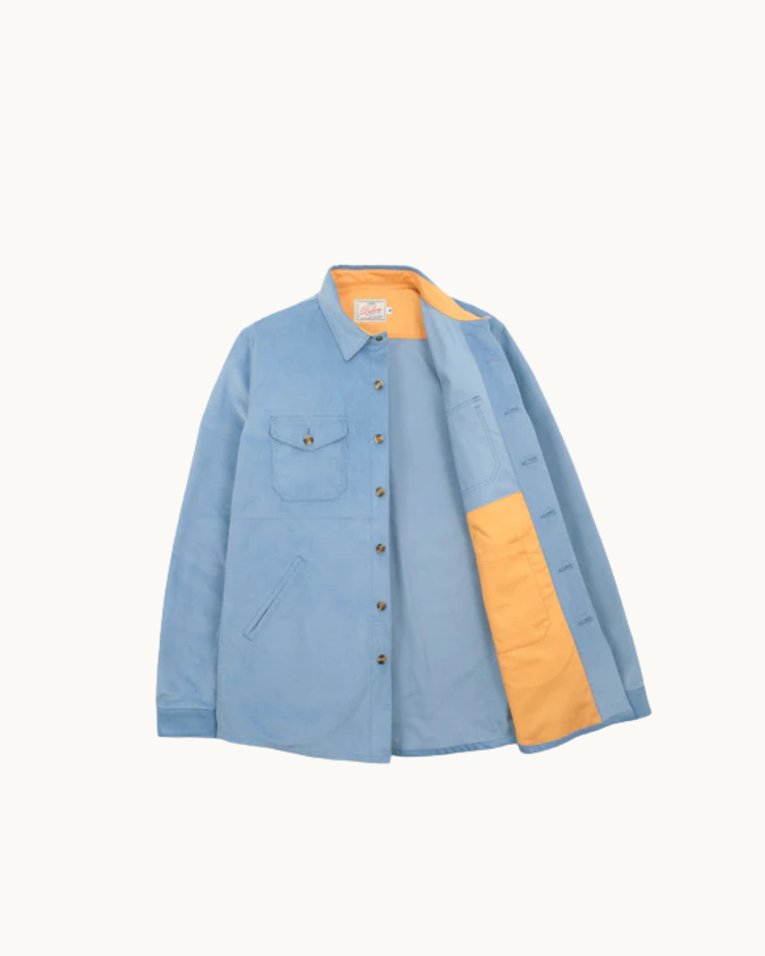 Crissman Overshirt - Dusty Blue 14 Wale Corduroy by Dehen 1920