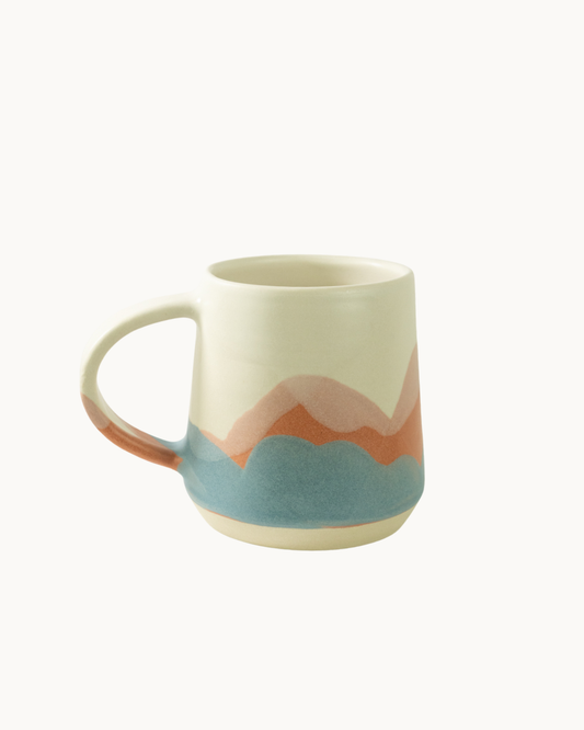 Teal Sunrise Mug by Theresa Arrison