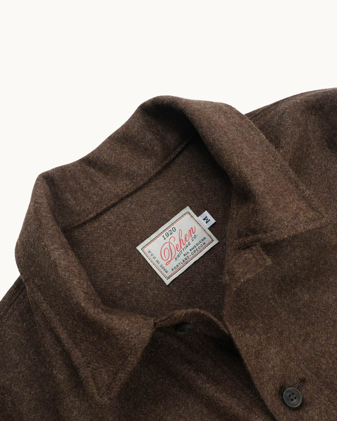 Skyline Overshirt - Medium Brown Mix Wool by Dehen 1920