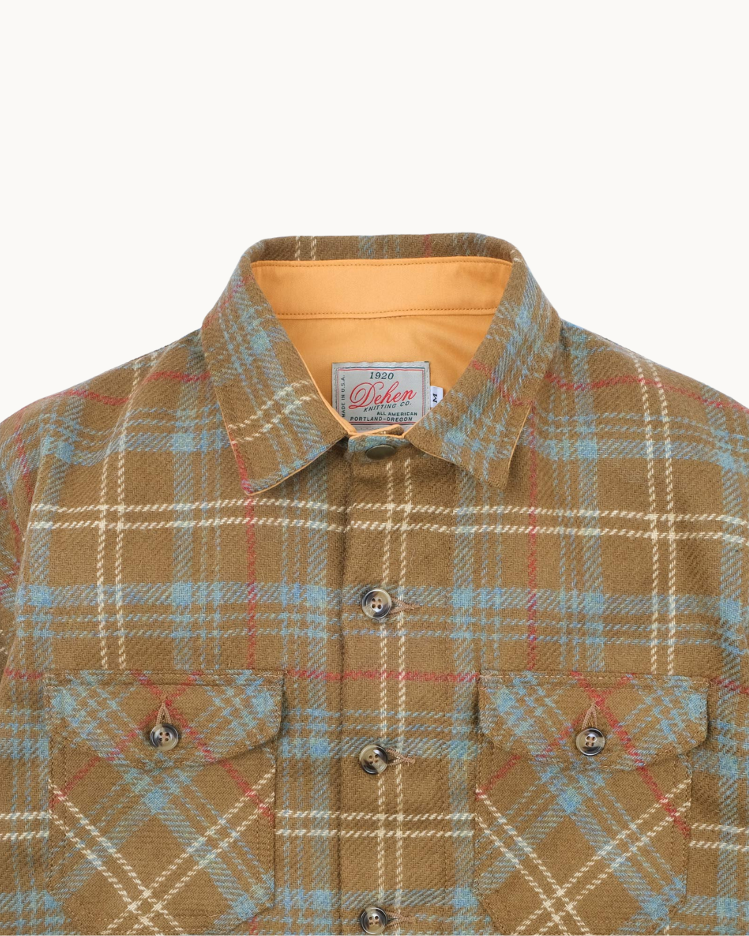 Crissman Overshirt - Tan Chisolm Plaid by Dehen 1920