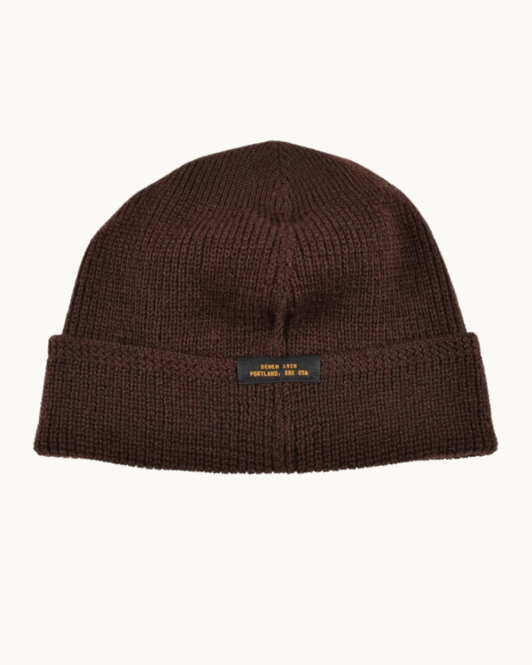 Wool Knit Watch Cap - Brown by Dehen 1920