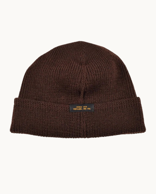 Wool Knit Watch Cap - Brown by Dehen 1920