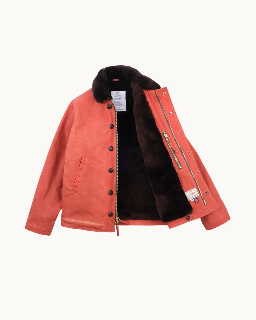 N-1 Deck Jacket Burnt Orange/Chocolate by Dehen 1920