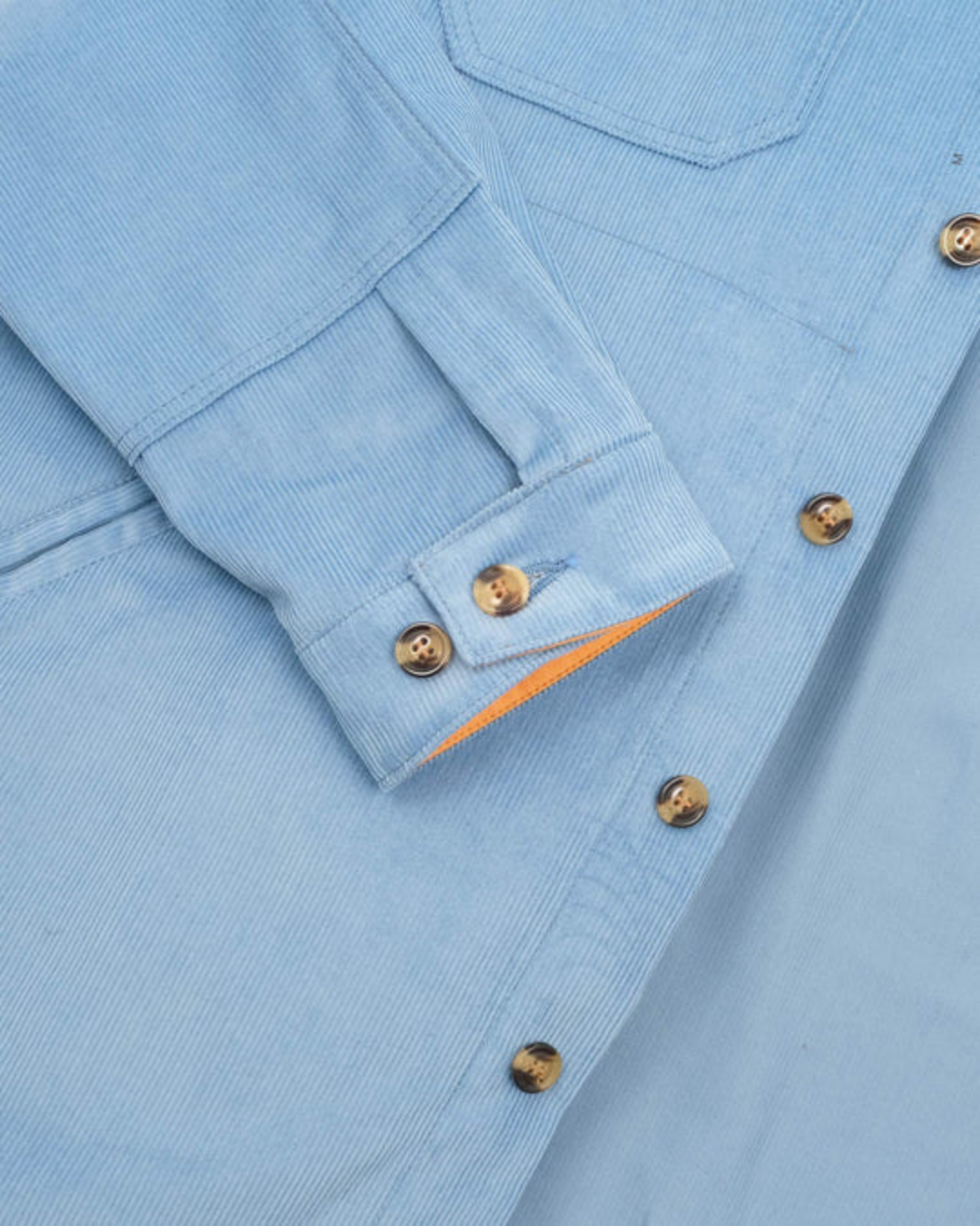 Crissman Overshirt - Dusty Blue 14 Wale Corduroy by Dehen 1920