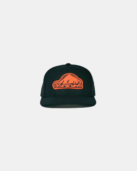 Wool Baseball Hat - Black/Orange Beaver by Dehen 1920