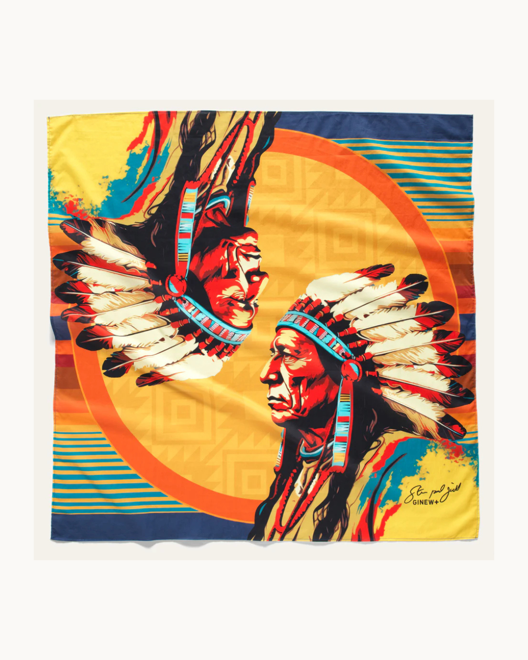 Steven Paul Judd Sitting Bull Wild Rag by Ginew